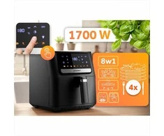 Gruzdintuvė be aliejaus, didelės talpos, sveikas maisto gaminimas, 6.5L, 1700W, gruzdintuvė be riebalų, virtuvės prietaisas, karšto oro gruzdintuvė