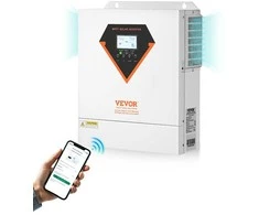 Hibridinis saulės inverteris įkroviklis 3500W 220/230V, MPPT valdiklis, su WiFi, suderinamas su 24V baterija, grynos sinusinės bangos inverteris saulės energijos sistemoms