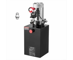 Hidraulinis galios agregatas savivartėms ir keltuvams, 12V DC, 10 L metalinis bakas, 22 MPa slėgis, 3.4 L/min srautas, vienpusio veikimo hidraulinė stotelė ir siurblys