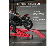 Hidraulinis motociklo keltuvas, 453.6kg keliamosios galios keltuvas, didelio našumo motociklų remonto stovas, keturračių motociklų keltuvas, reguliuojamo aukščio keltuvas