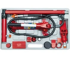 Hidraulinis plėtiklio rinkinys surinkimo ir skardos darbams, 4T talpos, plastikiniame dėkle, hidraulinis domkratas, automobilio kėbulo remonto įrankis