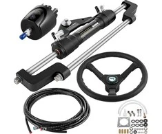 Hidraulinis valties vairo komplektas iki 300 AG, aliuminio lydinio cilindras, 3 metrų žarna, valties vairavimo sistema, laivo vairo mechanizmas, katerio vairavimas