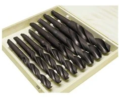 HSS grąžtų rinkinys, 24-44mm skylių pjovimo rinkinys, didelio skersmens grąžtai medienai ir metalui, MK3 ir MK4 kotai