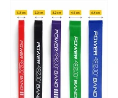 4Fizjo Ilgų pasipriešinimo gumų rinkinys, jėgos treniruotėms, fitneso pratimų gumos, universalios treniruočių gumos