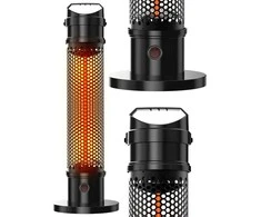 Infraraudonųjų spindulių šildytuvas, 1200W elektrinis radiatorius, 360° šildymas, nešiojamas, patalpų, tolimojo infraraudonojo spinduliavimo šildytuvas