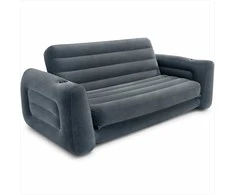 Intex Pripučiama sofa-lova, 2-in-1 konvertuojama kušetė, patogi veliūrinė oro sofa, svečių lova, nešiojama sofa svetainei