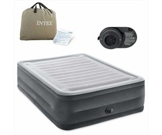 Intex Pripučiamas oro čiužinys, su elektriniu siurbliu, dvigulis, patogi svečių lova, nešiojamas kempingo čiužinys
