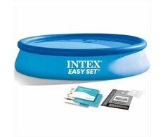 Intex Pripučiamas sodo baseinas, šeimos pramogoms, lengvas surinkimas, 366 x 76 cm apvalus baseinas, vasaros lauko baseinas