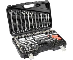 Įrankių rinkinys 1/4", 3/8" ir 1/2", 111 dalių, galvučių rinkinys, mechaniko įrankių rinkinys