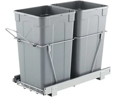 Ištraukiama šiukšliadėžė virtuvės spintelėms, dviguba šiukšliadėžė po kriaukle, atliekų rūšiavimo konteineris, sunkiasvorė metalinė slankiojanti sistema