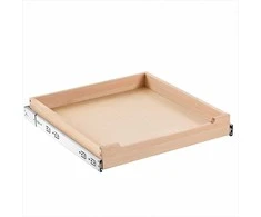 Ištraukiamas medinis spintelės organizatorius virtuvei ir voniai, švelnaus uždarymo stumdomas stalčius, 508x533x76 mm, apkrova iki 27 kg, beržo mediena
