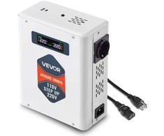 Įtampos keitiklis, 3000VA, 110V į 220V galios transformatorius, Europos prietaisams, su LCD ekranu, USB išvestis