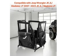 Jeep durų laikymo vežimėlis, 4 durų mobilus stovas Wrangler JK JL Gladiator JT, tvirtas plieno durų laikiklis