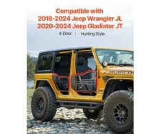 Jeep vamzdinės durys, 4 durų Jeep Wrangler JL vamzdinės durys, bekelės durys, nuimamos Jeep durys, Jeep Wrangler priedai