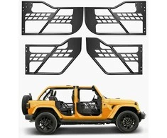 Jeep vamzdinės durys, 4 durų Jeep Wrangler JL vamzdinės durys, bekelės durys, nuimamos Jeep durys, Jeep Wrangler priedai
