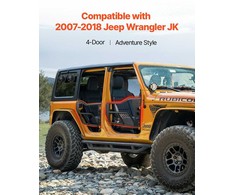 Jeep vamzdinės durys, 4 durų, skirtos Jeep Wrangler JK 2007-2018, bekelės durys, vamzdinės durys, Jeep Wrangler JK durys