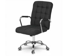 Juoda audinio biuro kėdė, ergonomiškas dizainas, reguliuojamas aukštis, namams ir biurui, patogi užduočių kėdė, vadovo kėdė