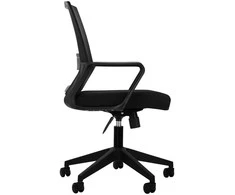 Juoda biuro kėdė, ergonomiškas dizainas, reguliuojamas aukštis, patogus sėdėjimas, kompiuterio kėdė, darbo kėdė