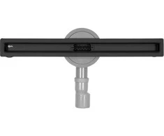 Juodas 50 cm Slim linijinis dušo latakas, vonios kambariui, nerūdijančio plieno latakas, dušo kanalo latakas