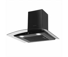Juodas nerūdijančio plieno gartraukis, 60 cm kamino gartraukis, galingas ištraukimas, LED apšvietimas, modernus dizainas