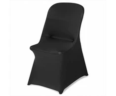 Juodi kėdžių užvalkalai, 30 vnt. poliesterio ir spandex tamprios įmautės vestuvėms ir banketams, tinka kėdėms iki 46x50x86 cm, elastingi kėdžių užvalkalai renginiams