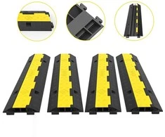 Kabelių apsaugos rampos, 4 vnt., 2 kanalų, 101 cm, guminės, PVC
