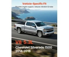 Kairysis priekinis variklio pagalvės laikiklis Chevrolet Silverado 1500, aliuminio konstrukcija, vibracijos slopinimas, variklio laikiklio komplektas, automobilių dalys