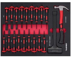 Kaltų ir plaktukų rinkinys, 20 dalių įrankių rinkinys, dirbtuvių įrankių rinkinys, chromo vanadžio plieno įrankiai, mechanikų įrankių rinkinys, metalo apdirbimo įrankiai