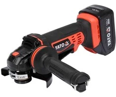 Kampinis šlifuoklis 125mm su 2 akum., įkroviklis, akumuliatorinis, 18V, be laido