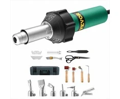 Karšto oro plastiko suvirinimo aparatas PVC TPO vinilo suvirinimui, 1600W fenas su 17 priedų, plastiko stogų dangos suvirinimo rinkinys, pramoninis lituoklis