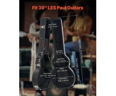 Kietas gitaros dėklas LES Paul, 41.34 col., neperšlampamas, juodas, gitarų dėklas, LP dėklas
