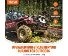 Kinetinis vilkimo lynas, 13871 kg, 6.1 m, visureigiams, automobiliams, sunkvežimiams, ATV, UTV, SUV, traktoriams, gelbėjimo diržas, ištraukimo stropas