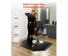 Kirpėjo salono kilimėlis, neslystantis, šešiakampis, nuovargio mažinimo, profesionalams, ergonomiškas, grožio salonui