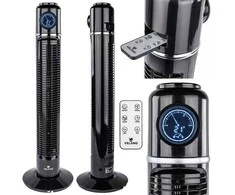 Koloninis ventiliatorius, su LED ekranu, nuotolinio valdymo pultu, osciliacija, 50W, 3 greičio nustatymai, laikmatis, miegamajam, svetainei, biurui