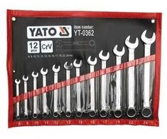 Kombinuotų veržliarakčių rinkinys dirbtuvėms, 8-24 mm, 12 vnt., chromo vanadžio veržliarakčių rinkinys, dirbtuvių įrankiai