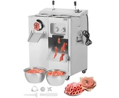 Komercinė elektrinė mėsmalė, 1100W didelio našumo mėsmalė, dešrų kimšimo aparatas virtuvei, restoranui, 6.35 kg/min, nerūdijančio plieno mėsmalė