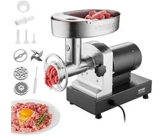 Komercinė elektrinė mėsmalė, 750W didelio našumo dešrų kimšimo aparatas, 14 kg/min našumas, nerūdijančio plieno mėsmalė virtuvei, restoranui, mėsinei