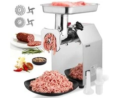Komercinė elektrinė mėsmalė, didelio našumo nerūdijančio plieno smulkintuvas, 4.2kg/min našumas, restoranams ir virtuvėms, pramoninis dešrų gamintojas