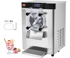 Komercinė ledų mašina, 12 L/H našumas, vieno skonio gaminimo aparatas, kietiems ledams, nerūdijantis plienas, greitas aušinimas