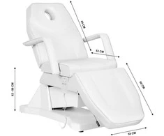 Activeshop Kosmetologinis krėslas ELECTRIC COSMETIC CHAIR 1 MOTOR Baltas