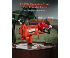 Kuro Perdavimo Siurblys 230V, 76 L/min, Elektrinis Alyvos Siurblys, Automatinis Išjungimas, Didelio Srauto Dyzelino Kuro Rinkinys, Benzinas, Žibalas, Biodyzelinas