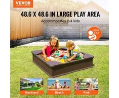 Kvadratinė smėlio dėžė su dangčiu, HDPE smėlio duobė, lauko kiemo smėlio dėžė, 4 kampinių sėdynių smėlio dėžė