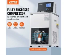 Laboratorinis šaldymo cirkuliatorius, 5L recirkuliacinis šaldytuvas laboratorijai, -20°C iki 100°C temperatūros kontrolė, dviguba cirkuliacijos sistema