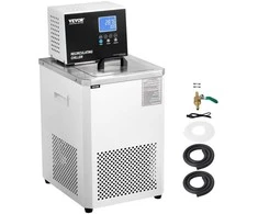 Laboratorinis šaldymo cirkuliatorius, 5L recirkuliacinis šaldytuvas laboratorijai, -20°C iki 100°C temperatūros kontrolė, dviguba cirkuliacijos sistema