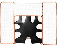 Lakroso vartai su atmušėju ir taikiniu, 3.66m x 2.74m lakroso tinklas, plieninio rėmo atmušėjas, jaunimo ir suaugusiųjų treniruočių tinklas, lakroso įranga kiemui