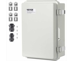Lauko elektros paskirstymo dėžutė lauko elektros projektams, ABS plastikas IP67 atsparumas vandeniui, 430 x 330 x 180 mm, elektros korpuso dėžė su vyriais, montavimo dėžutė