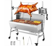 Lauko kepsninės iešmas, stovyklavimui ir susibūrimams, nerūdijančio plieno elektrinis kepsninės sukiklis su 60 kg apkrova ir 7 lygių aukščio reguliavimu, BBQ kepsninė paršeliams ir ėriukams, mėsos kepimo įranga