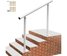 Lauko laiptų turėklas, Reguliuojamas, Aliuminis, 75 kg, Sauga, Įveikimas