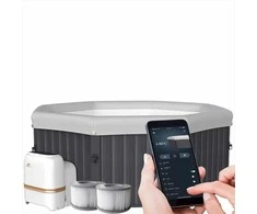 Mspa Lauko sūkurinė vonia, 6 asmenų SPA su WiFi, pilka panelė, nešiojamas sūkurys, namų SPA, atpalaiduojantis SPA