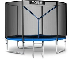 Lauko trampolinas 183 cm su apsauginiu tinklu ir kopėčiomis, sodo trampolinas, vaikiškas trampolinas, apvalus trampolinas